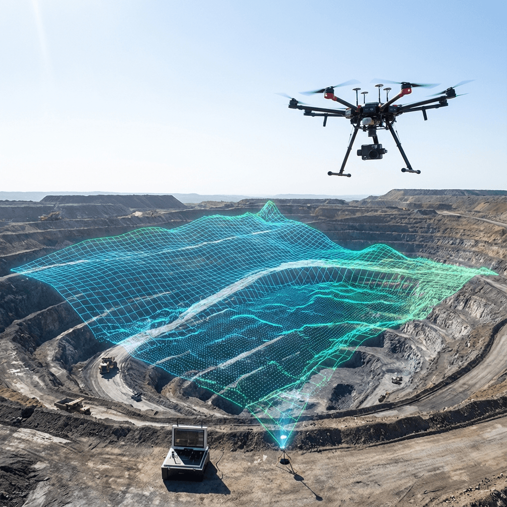 Drohnenvermessung Steinbruch Sachsen 3D-Modell